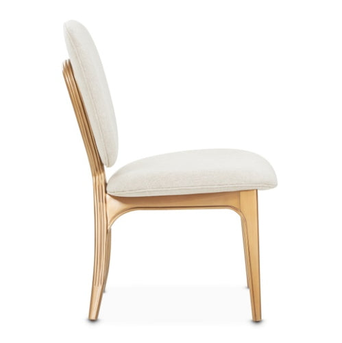 AICO Furniture Camellia Field Vanity Chair in Warm Pecan - Bargain Furniture (Detroit, MI)
