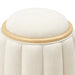 AICO Furniture Camellia Field Round Bench in Caramel - Bargain Furniture (Detroit, MI)