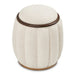 AICO Furniture Camellia Field Round Bench in Warm Pecan - Bargain Furniture (Detroit, MI)