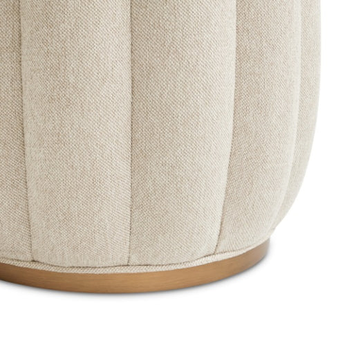 AICO Furniture Camellia Field Round Bench in Warm Pecan - Bargain Furniture (Detroit, MI)