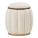 AICO Furniture Camellia Field Round Bench in Warm Pecan - Bargain Furniture (Detroit, MI)