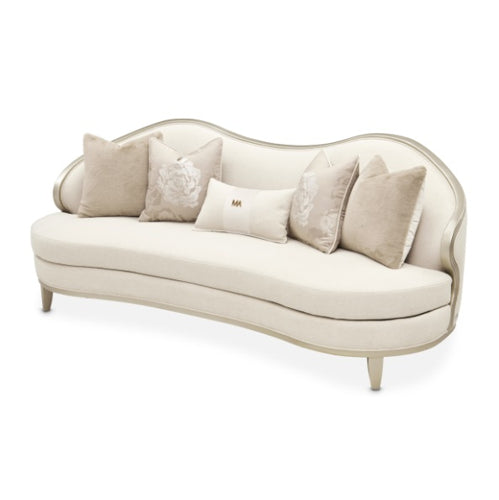 AICO Furniture Camellia Field Sofa Cornsilk in Caramel - Bargain Furniture (Detroit, MI)