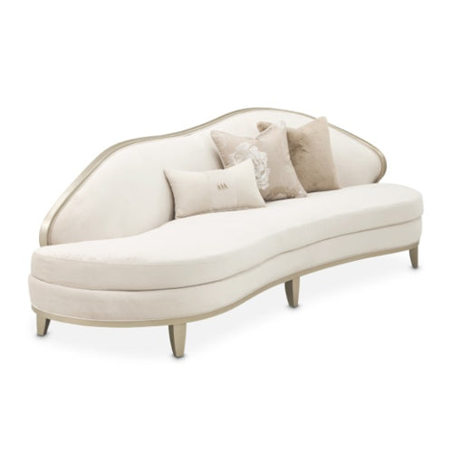 AICO Furniture Camellia Field Asymmetrical Sofa in Caramel - Bargain Furniture (Detroit, MI)