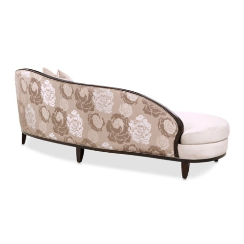 AICO Furniture Camellia Field Asymmetrical Sofa in Warm Pecan - Bargain Furniture (Detroit, MI)