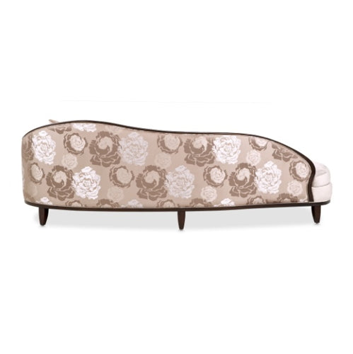AICO Furniture Camellia Field Asymmetrical Sofa in Warm Pecan - Bargain Furniture (Detroit, MI)