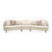 AICO Furniture Camellia Field Armless Chair Linen in Caramel - Bargain Furniture (Detroit, MI)