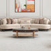 AICO Furniture Camellia Field Armless Chair Linen in Warm Pecan - Bargain Furniture (Detroit, MI)