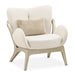 AICO Furniture Camellia Field Accent Chair Ivory in Caramel - Bargain Furniture (Detroit, MI)
