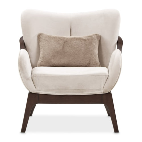 AICO Furniture Camellia Field Accent Chair Porchini in Warm Pecan - Bargain Furniture (Detroit, MI)