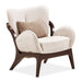 AICO Furniture Camellia Field Accent Chair Porchini in Warm Pecan - Bargain Furniture (Detroit, MI)