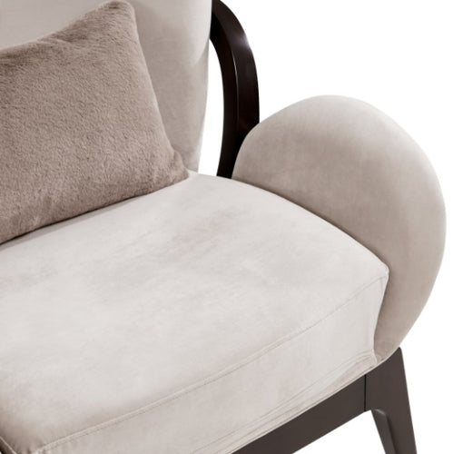 AICO Furniture Camellia Field Accent Chair Porchini in Warm Pecan - Bargain Furniture (Detroit, MI)