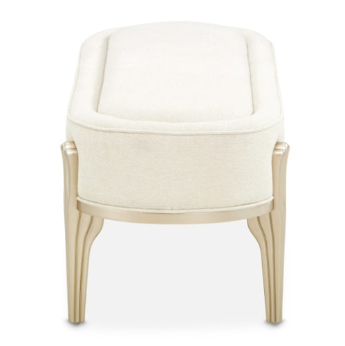 AICO Furniture Camellia Field Bench in Caramel - Bargain Furniture (Detroit, MI)