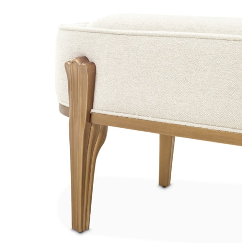 AICO Furniture Camellia Field Bench in Warm Pecan - Bargain Furniture (Detroit, MI)