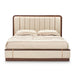 AICO Furniture Mason Park Queen Channel Tufted Bed in Umber - Bargain Furniture (Detroit, MI)