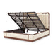 AICO Furniture Mason Park Queen Channel Tufted Bed in Umber - Bargain Furniture (Detroit, MI)