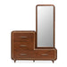 AICO Furniture Mason Park Offset Chest with Storage Mirror in Umber - Bargain Furniture (Detroit, MI)