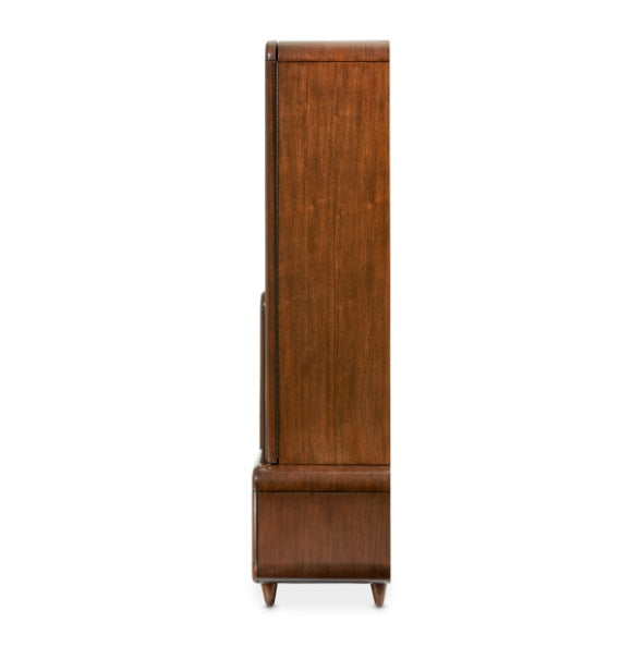 AICO Furniture Mason Park Offset Chest with Storage Mirror in Umber - Bargain Furniture (Detroit, MI)