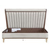 AICO Furniture Houston Queen Channel Tufted Bed in Walnut - Bargain Furniture (Detroit, MI)
