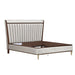 AICO Furniture Houston King Channel Tufted Bed in Walnut image