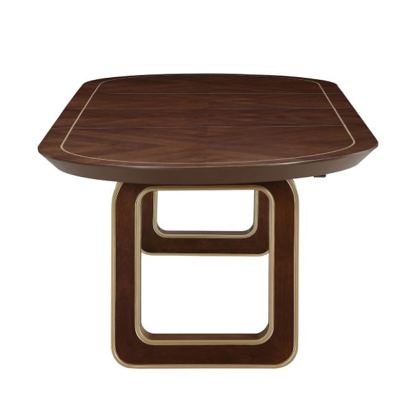 AICO Furniture Houston Oval Dining Table in Walnut - Bargain Furniture (Detroit, MI)