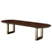 AICO Furniture Houston Oval Dining Table in Walnut - Bargain Furniture (Detroit, MI)