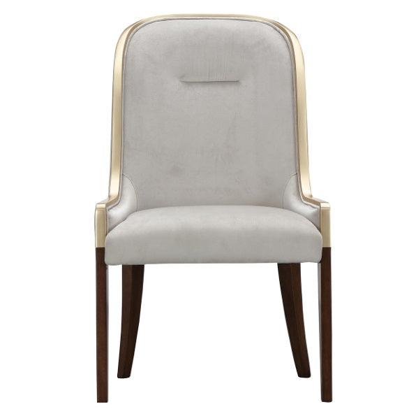 AICO Furniture Houston Assmebled Side Chair (Set of 2) in Walnut - Bargain Furniture (Detroit, MI)