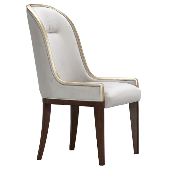 AICO Furniture Houston Assmebled Side Chair (Set of 2) in Walnut - Bargain Furniture (Detroit, MI)