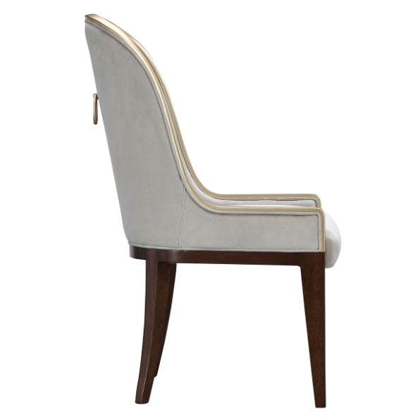 AICO Furniture Houston Assmebled Side Chair (Set of 2) in Walnut - Bargain Furniture (Detroit, MI)