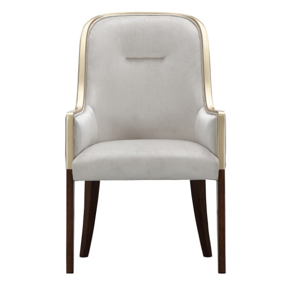 AICO Furniture Houston Assmebled Arm Chair in Walnut - Bargain Furniture (Detroit, MI)