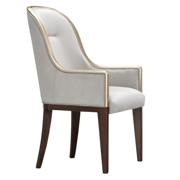 AICO Furniture Houston Assmebled Arm Chair in Walnut - Bargain Furniture (Detroit, MI)