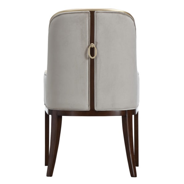 AICO Furniture Houston Assmebled Arm Chair in Walnut - Bargain Furniture (Detroit, MI)