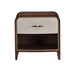 AICO Furniture Houston Small Nightstand in Walnut - Bargain Furniture (Detroit, MI)