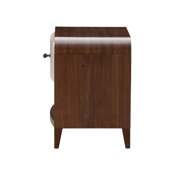 AICO Furniture Houston Small Nightstand in Walnut - Bargain Furniture (Detroit, MI)