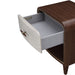 AICO Furniture Houston Small Nightstand in Walnut - Bargain Furniture (Detroit, MI)