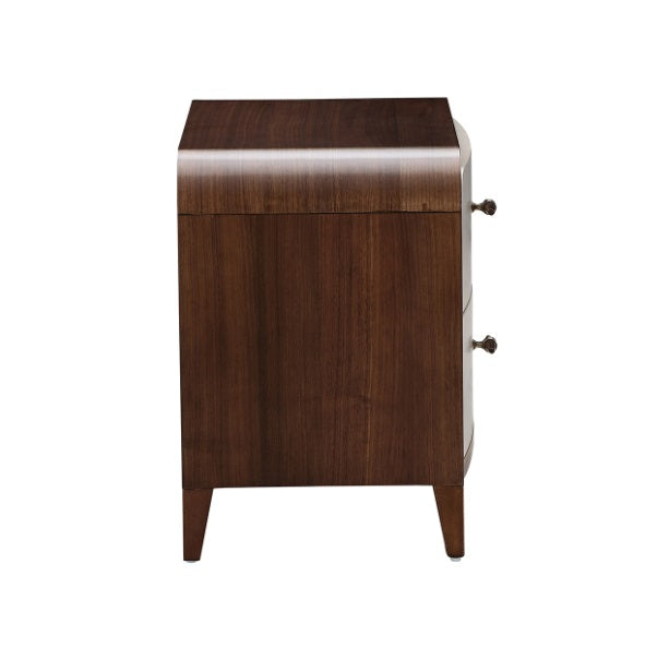 AICO Furniture Houston Large Nightstand in Walnut - Bargain Furniture (Detroit, MI)