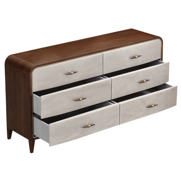 AICO Furniture Houston Dresser in Walnut - Bargain Furniture (Detroit, MI)
