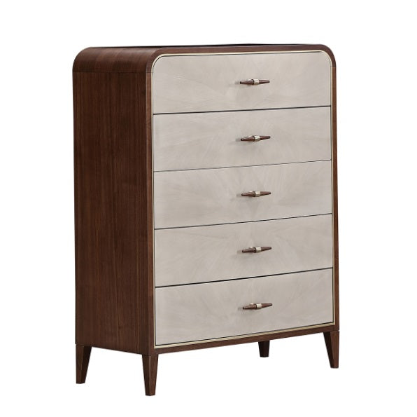 AICO Furniture Houston Chest in Walnut - Bargain Furniture (Detroit, MI)