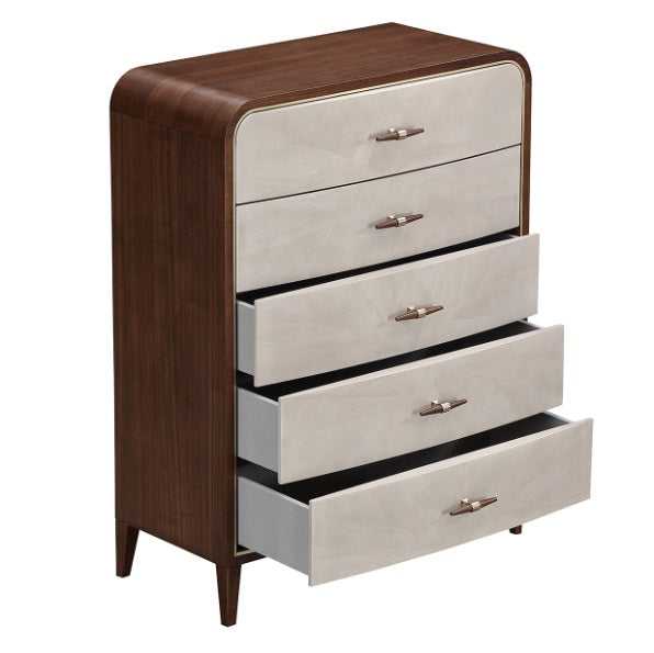 AICO Furniture Houston Chest in Walnut - Bargain Furniture (Detroit, MI)