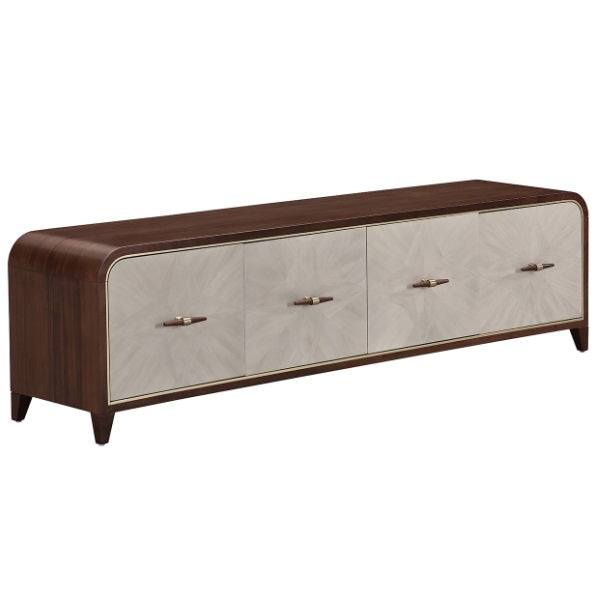 AICO Furniture Houston Media Cabinet in Walnut - Bargain Furniture (Detroit, MI)