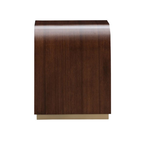 AICO Furniture Houston End Table in Walnut - Bargain Furniture (Detroit, MI)