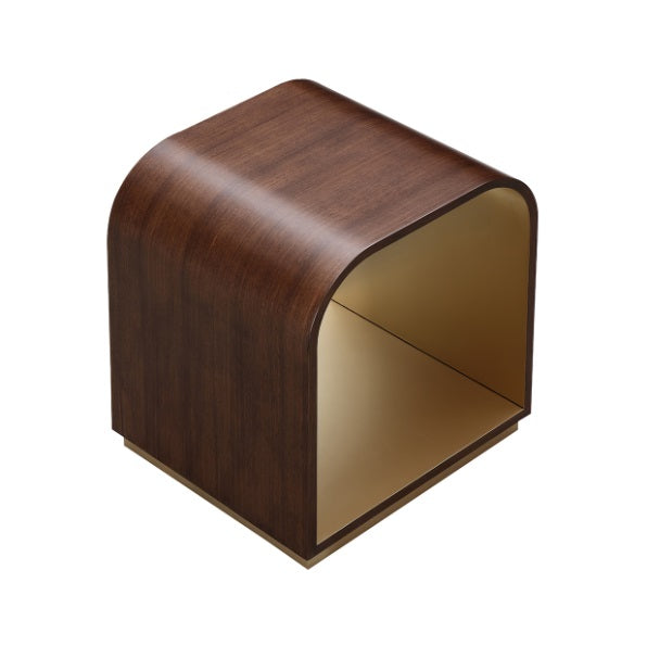 AICO Furniture Houston End Table in Walnut - Bargain Furniture (Detroit, MI)