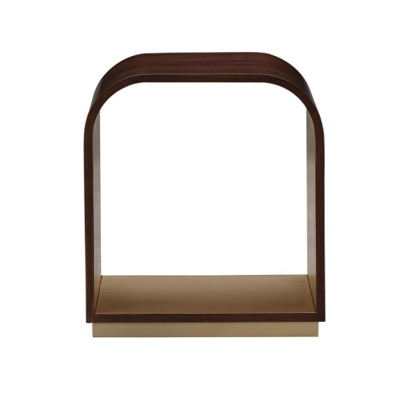 AICO Furniture Houston End Table in Walnut - Bargain Furniture (Detroit, MI)