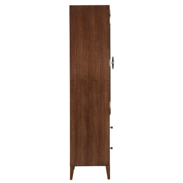 AICO Furniture Houston Display Cabinet in Walnut - Bargain Furniture (Detroit, MI)