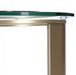 AICO Furniture Houston Chairside Table in Brushed Gold - Bargain Furniture (Detroit, MI)