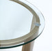 AICO Furniture Houston Chairside Table in Brushed Gold - Bargain Furniture (Detroit, MI)