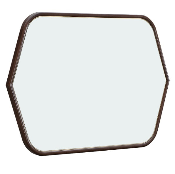 AICO Furniture Houston Wall Mirror in Walnut - Bargain Furniture (Detroit, MI)