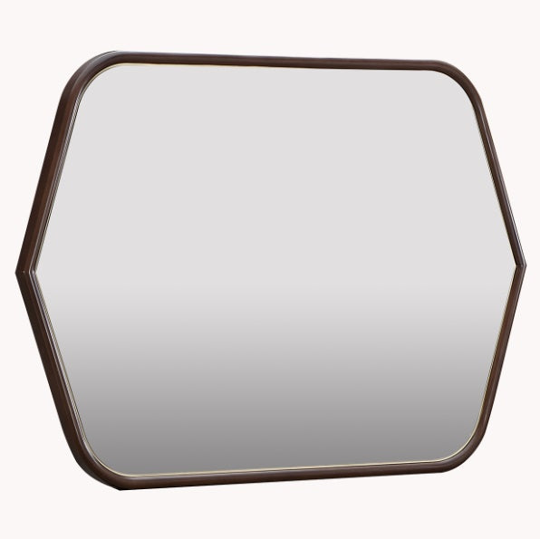 AICO Furniture Houston Wall Mirror in Walnut - Bargain Furniture (Detroit, MI)