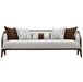 AICO Furniture Houston Sofa Pebble in Walnut - Bargain Furniture (Detroit, MI)