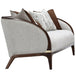 AICO Furniture Houston Sofa Pebble in Walnut - Bargain Furniture (Detroit, MI)