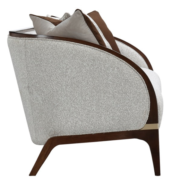 AICO Furniture Houston Sofa Pebble in Walnut - Bargain Furniture (Detroit, MI)